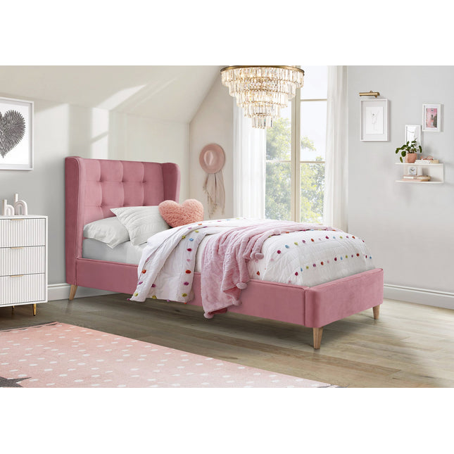 Estrella children's bed pink and gray