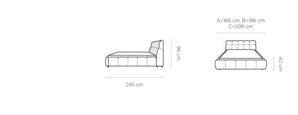 Giulia bed with storage space